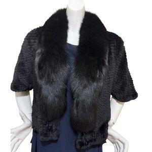 Elegant Black Fur Jacket size M